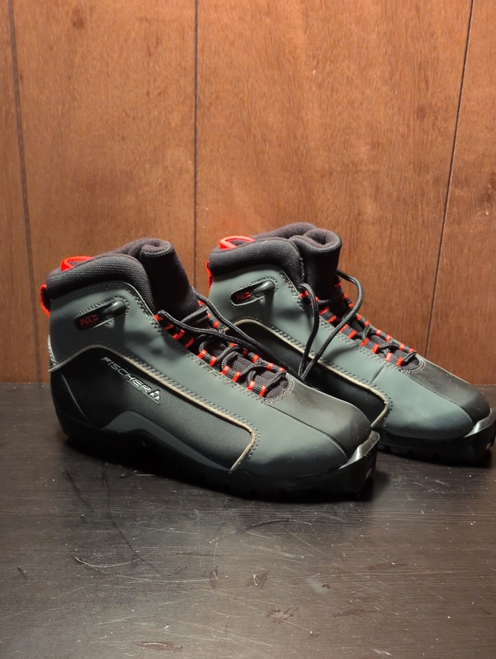 Fischer Men's Cross-Country Ski Boots - Black with Red Accents